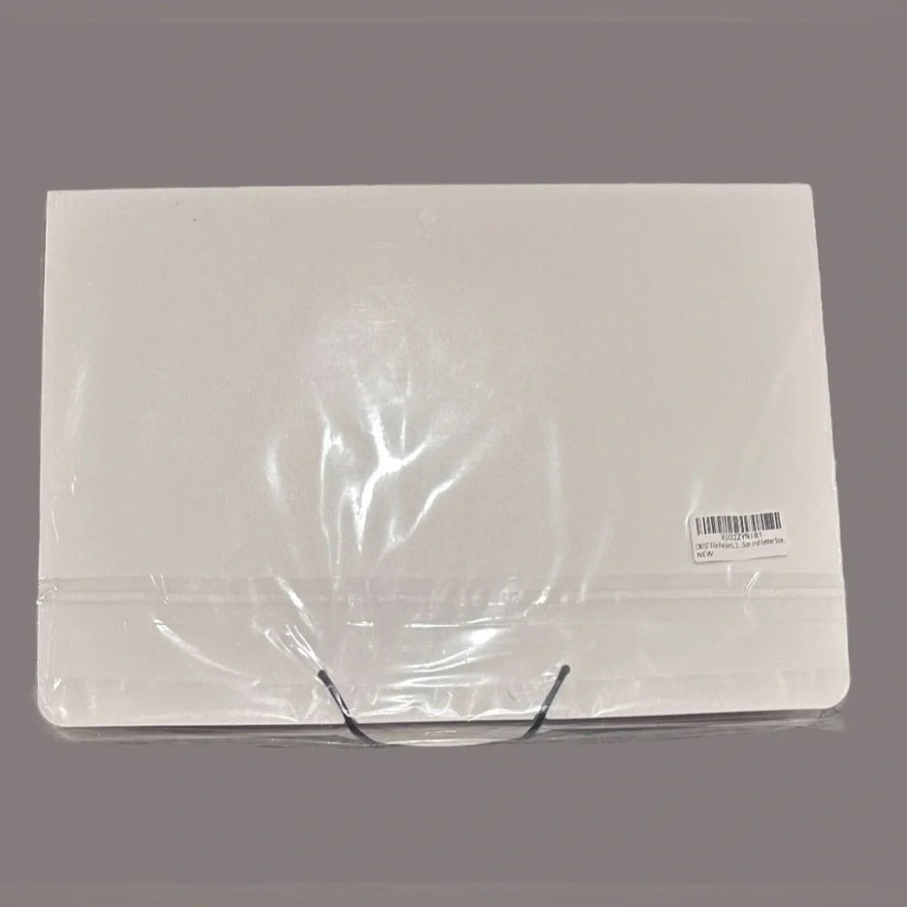 Portable Expanding 12-Pocket White Accordion File Folder Document Organizer NWT